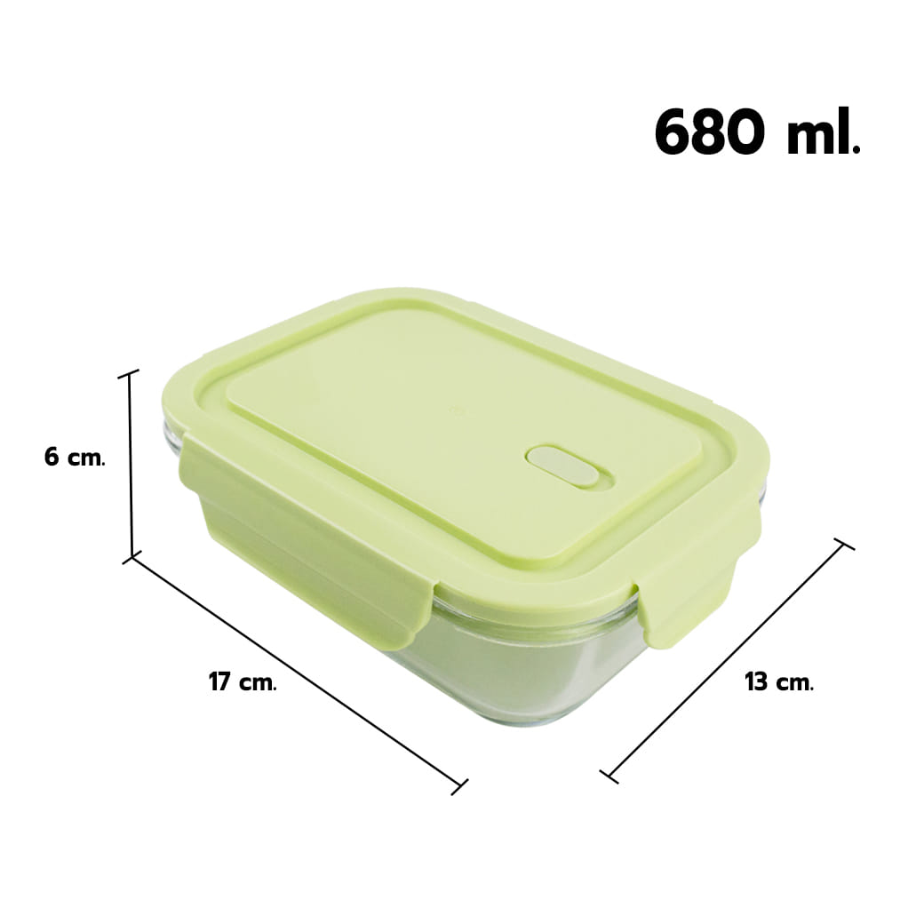 กล่องอาหารแก้ว RRS 680 มล. สีเขียว_5